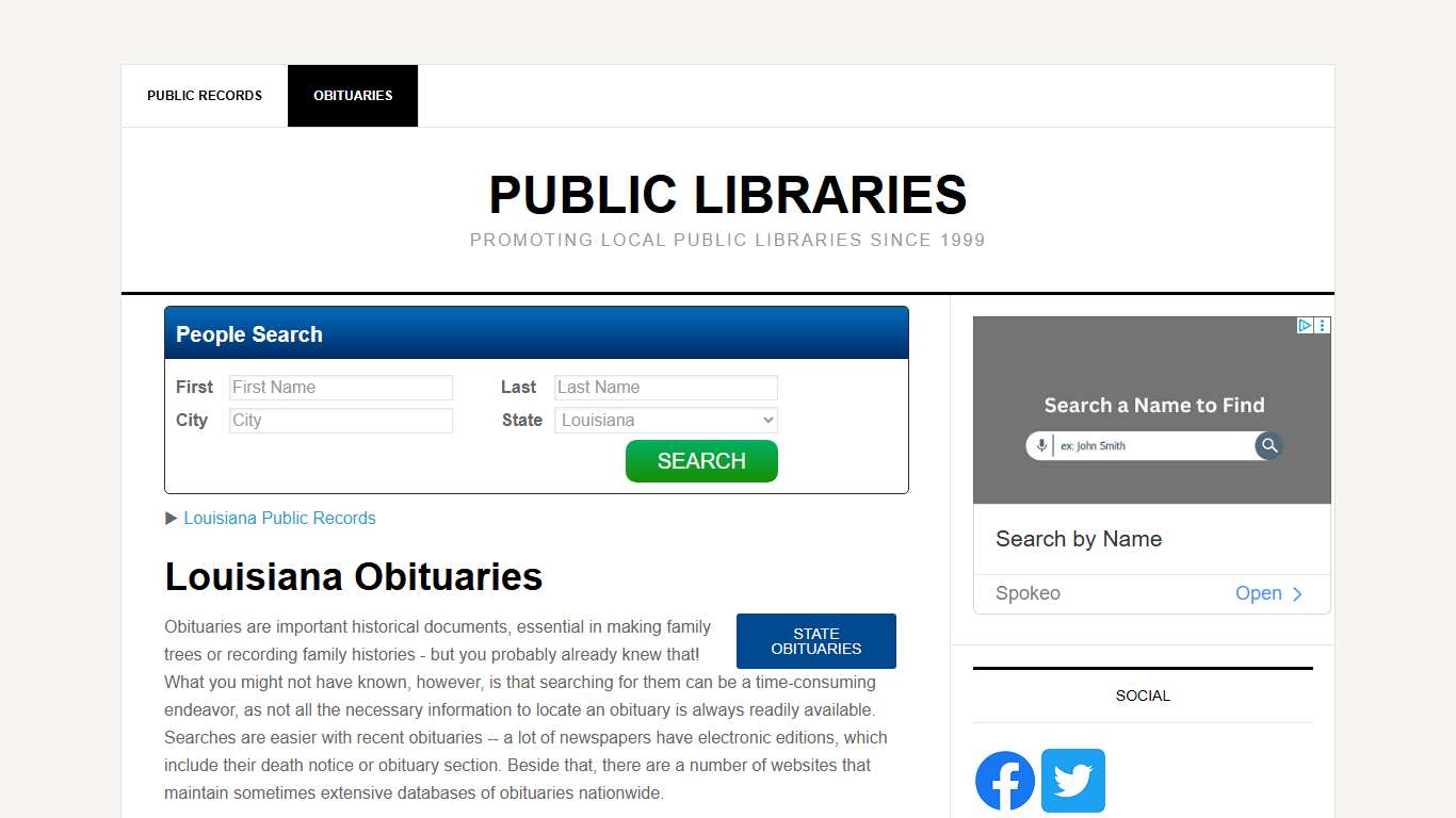 Louisiana Obituaries